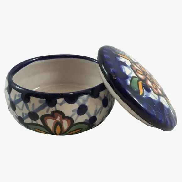 Multi-color Trinket or Dresser Box Made in Mexico - Picture 3 of 8